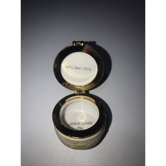 VINTAGE PRECIOUS MOMENTS TRINKET BOX 1998 & ENESCO LETS BE FRIENDS FIGURINE 1991 - Picture 6 of 10